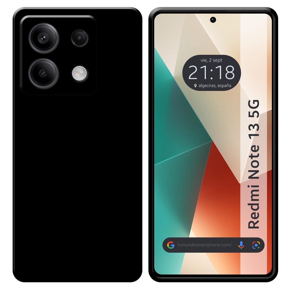Funda Silicona Gel TPU Negra para Xiaomi Redmi Note 13 5G