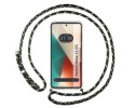 Funda Colgante Transparente para Xiaomi Redmi Note 13 5G con Cordon Verde / Dorado