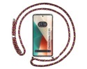 Funda Colgante Transparente para Xiaomi Redmi Note 13 5G con Cordon Rosa / Dorado