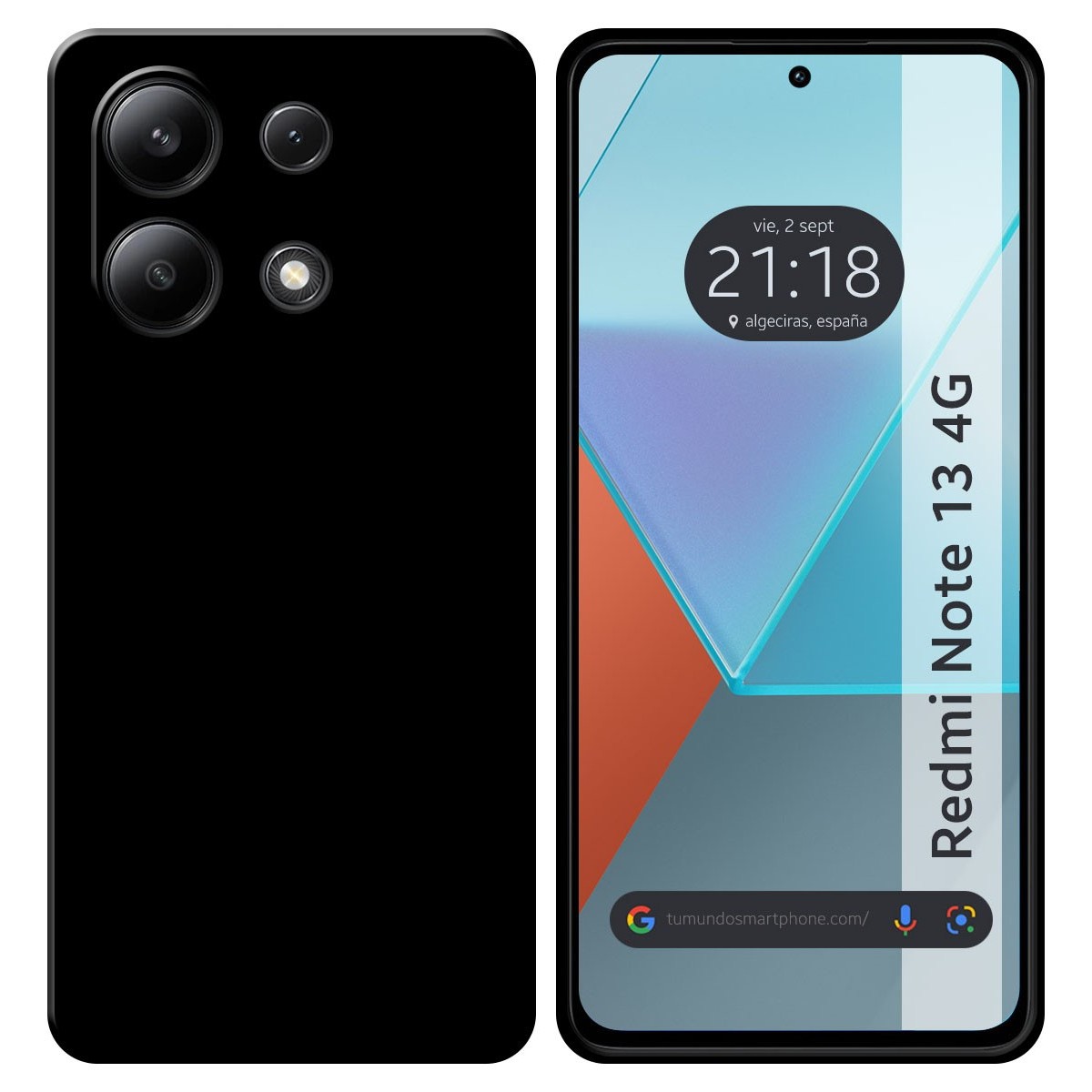 Funda Silicona Gel TPU Negra para Xiaomi Redmi Note 13 4G