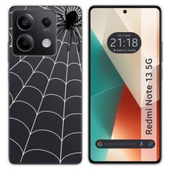 Funda Silicona Transparente para Xiaomi Redmi Note 13 5G diseño Araña Dibujos