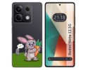 Funda Silicona Transparente para Xiaomi Redmi Note 13 5G diseño Conejo Dibujos