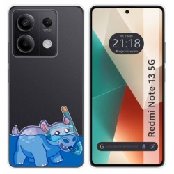 Funda Silicona Transparente para Xiaomi Redmi Note 13 5G diseño Hipo Dibujos