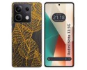Funda Silicona Transparente para Xiaomi Redmi Note 13 5G diseño Hojas Dibujos
