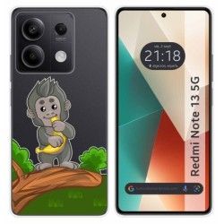 Funda Silicona Transparente para Xiaomi Redmi Note 13 5G diseño Mono Dibujos
