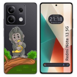 Funda Silicona Transparente para Xiaomi Redmi Note 13 5G diseño Mono Dibujos