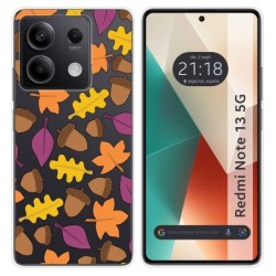 Funda Silicona Transparente para Xiaomi Redmi Note 13 5G diseño Otoño Dibujos