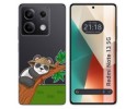 Funda Silicona Transparente para Xiaomi Redmi Note 13 5G diseño Panda Dibujos