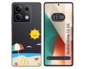 Funda Silicona Transparente para Xiaomi Redmi Note 13 5G diseño Playa Dibujos