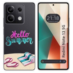 Funda Silicona Transparente para Xiaomi Redmi Note 13 5G diseño Summer Dibujos