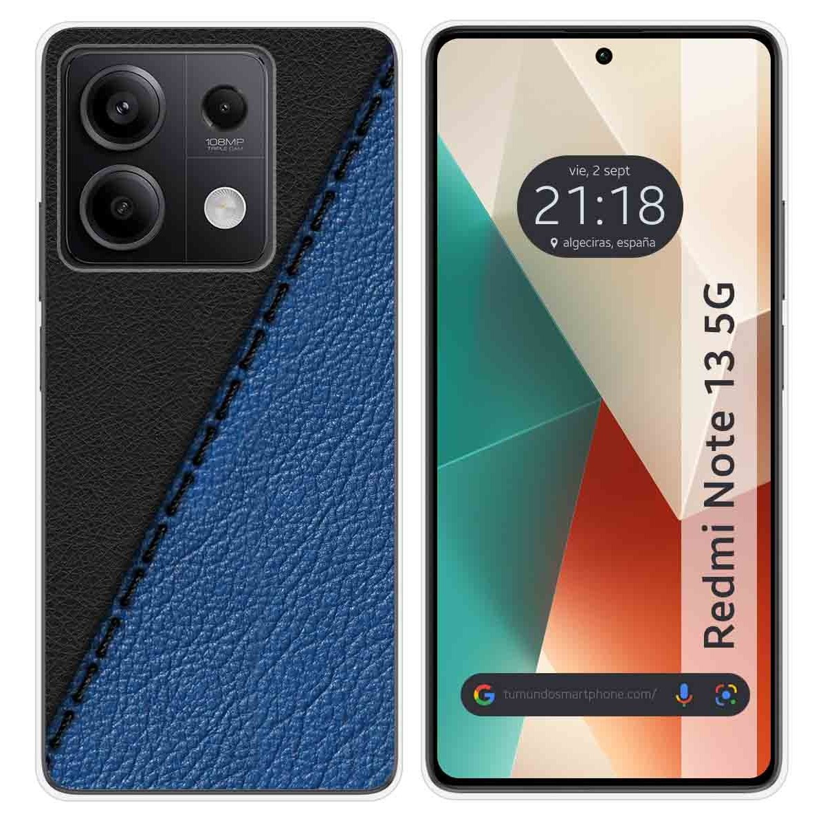 Funda Silicona para Xiaomi Redmi Note 13 5G diseño Cuero 02 Dibujos
