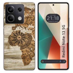 Funda Silicona para Xiaomi Redmi Note 13 5G diseño Madera 07 Dibujos