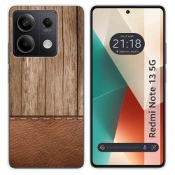 Funda Silicona para Xiaomi Redmi Note 13 5G diseño Madera 09 Dibujos