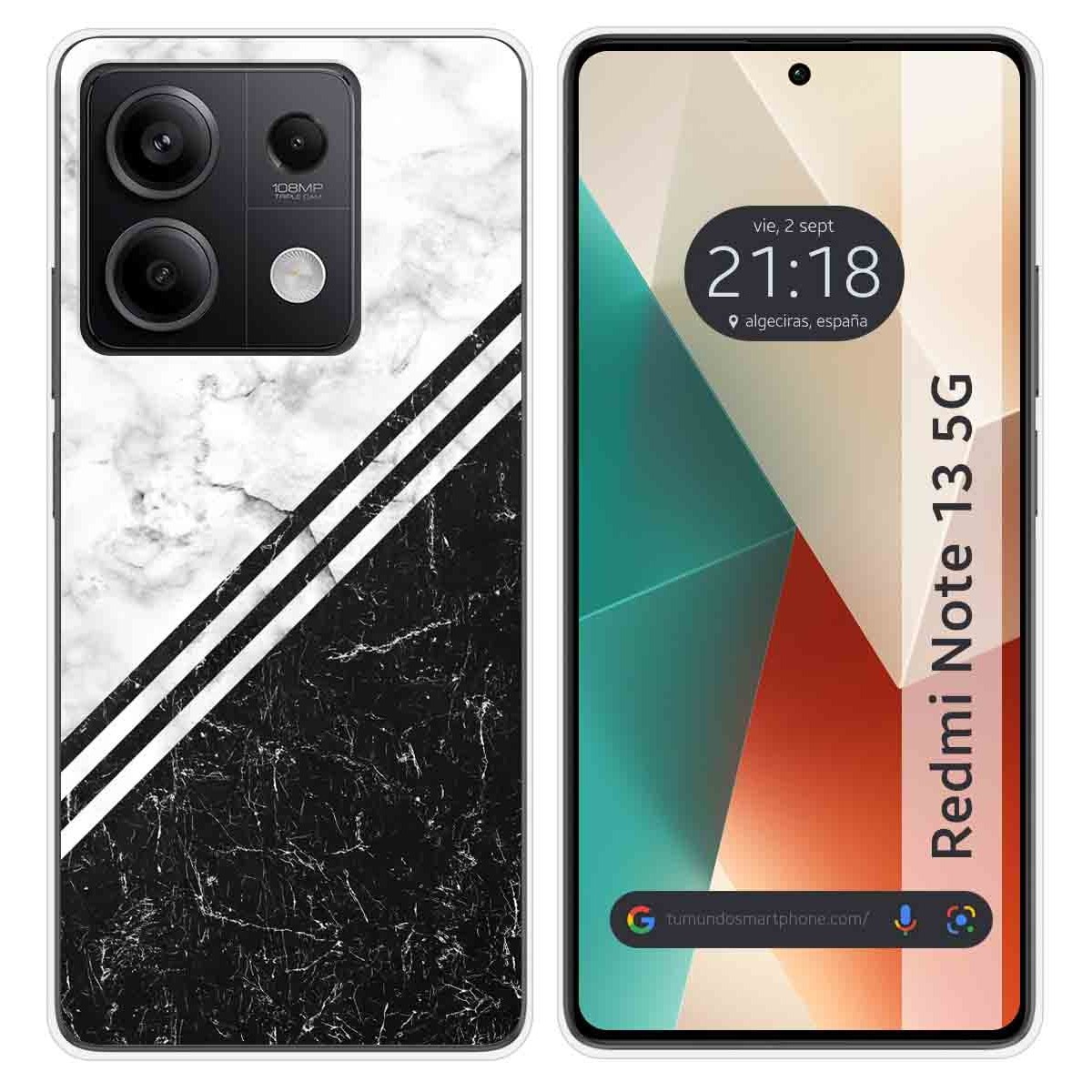 Funda Silicona para Xiaomi Redmi Note 13 5G diseño Mármol 01 Dibujos