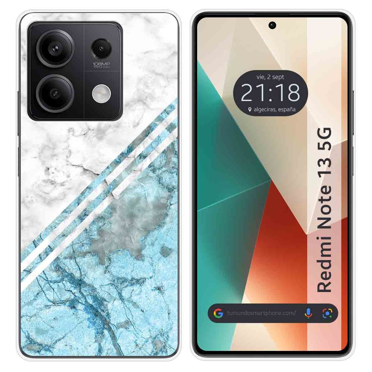 Funda Silicona para Xiaomi Redmi Note 13 5G diseño Mármol 02 Dibujos