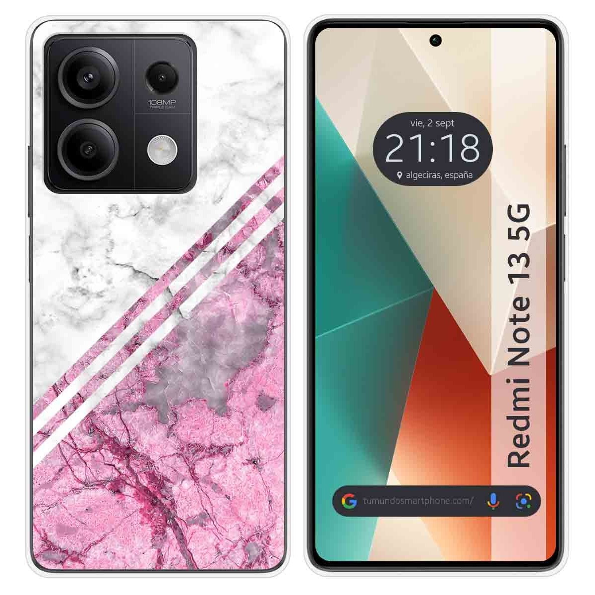 Funda Silicona para Xiaomi Redmi Note 13 5G diseño Mármol 03 Dibujos