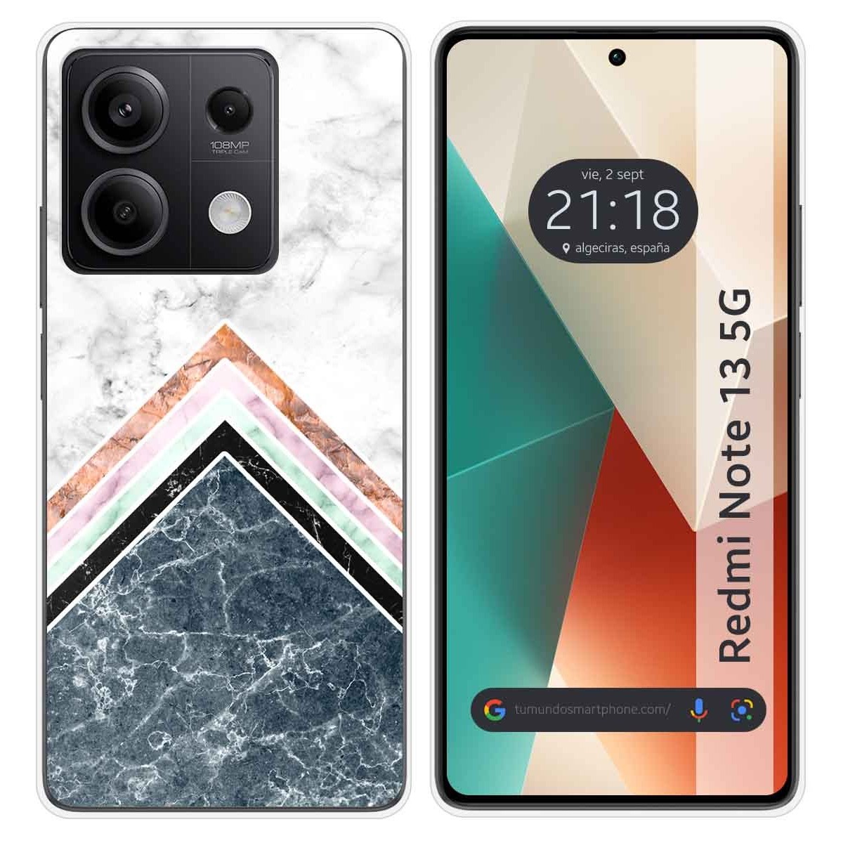 Funda Silicona para Xiaomi Redmi Note 13 5G diseño Mármol 05 Dibujos