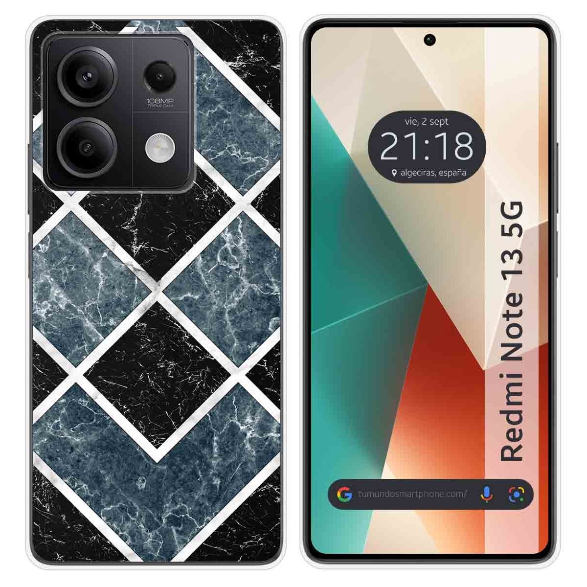 Funda Silicona para Xiaomi Redmi Note 13 5G diseño Mármol 06 Dibujos