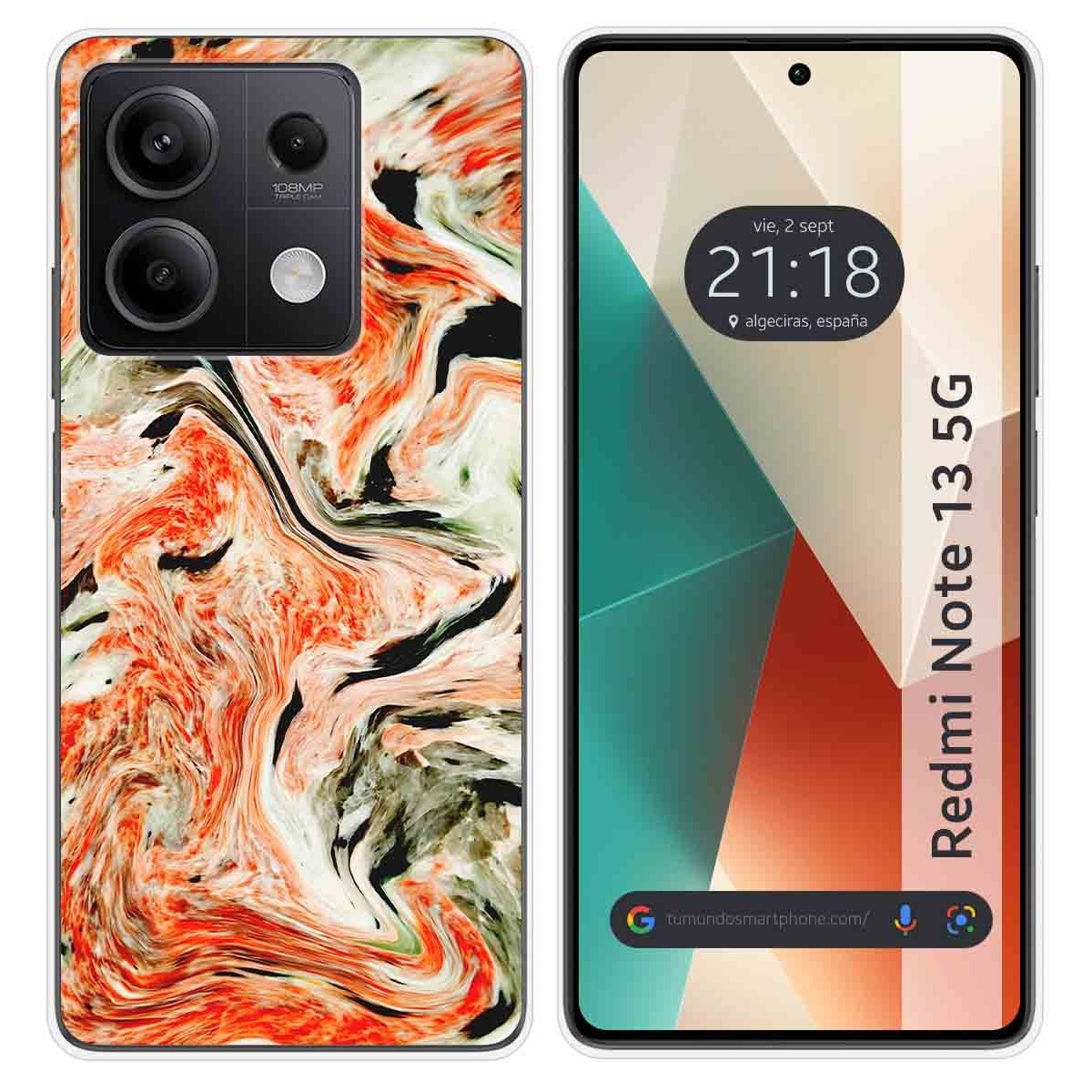 Funda Silicona para Xiaomi Redmi Note 13 5G diseño Mármol 12 Dibujos