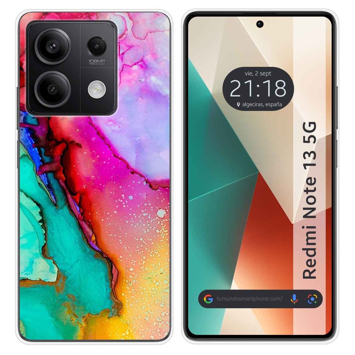 Funda Silicona para Xiaomi Redmi Note 13 5G diseño Mármol 15 Dibujos