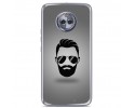 Funda Gel Tpu para Motorola Moto X4 Diseño Barba Dibujos