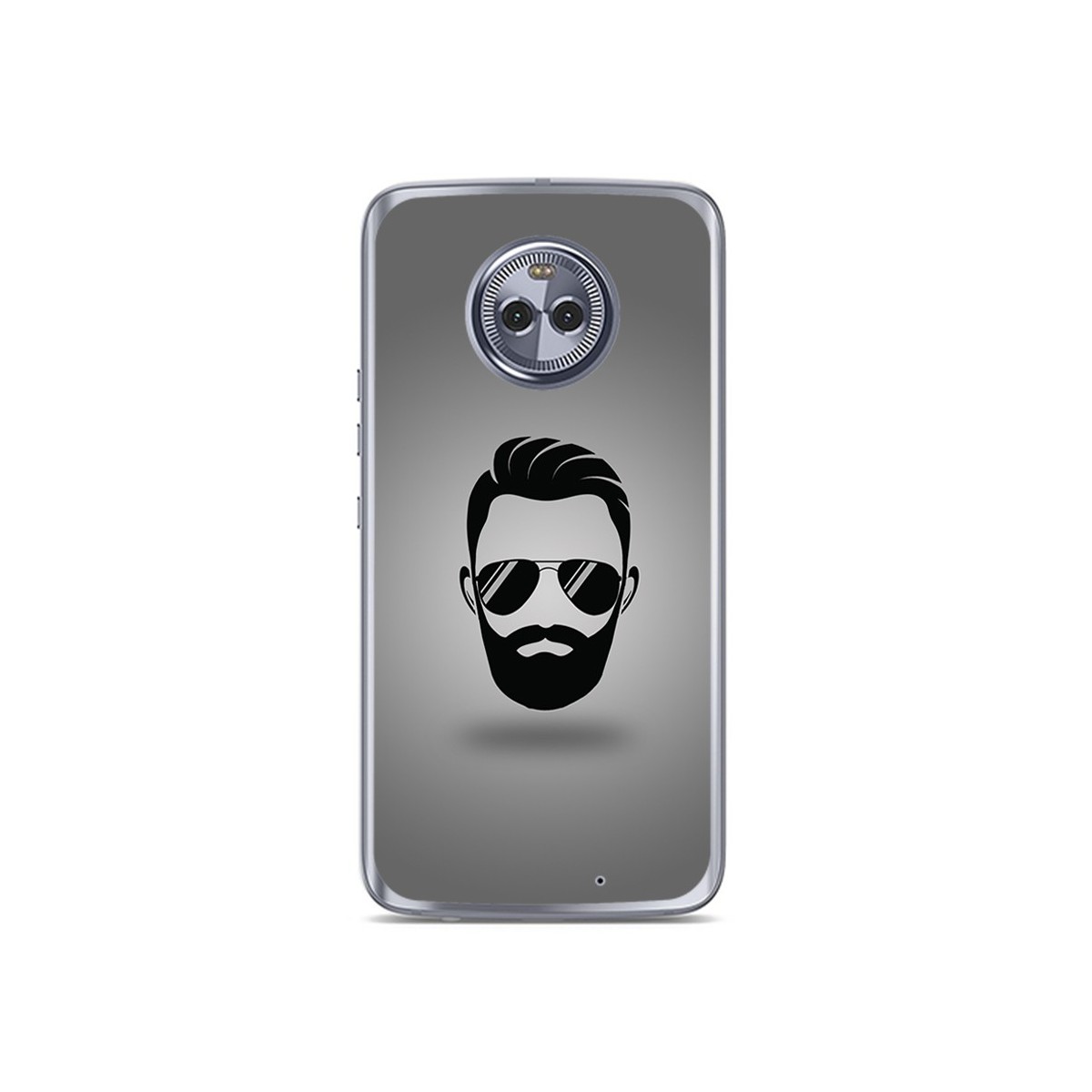 Funda Gel Tpu para Motorola Moto X4 Diseño Barba Dibujos