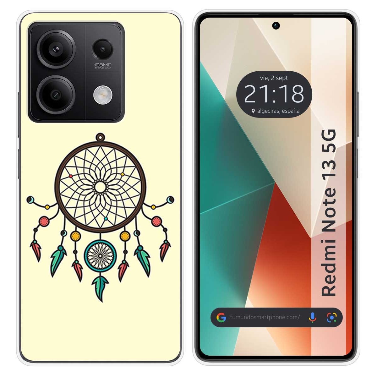 Funda Silicona para Xiaomi Redmi Note 13 5G diseño Atrapasueños Dibujos