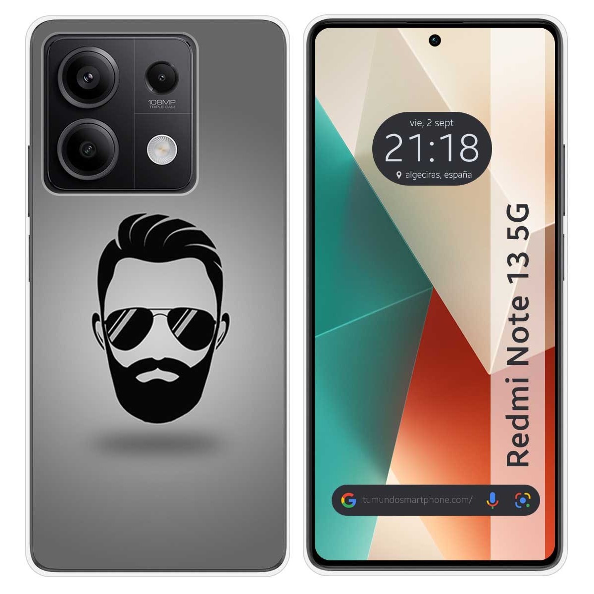 Funda Silicona para Xiaomi Redmi Note 13 5G diseño Barba Dibujos