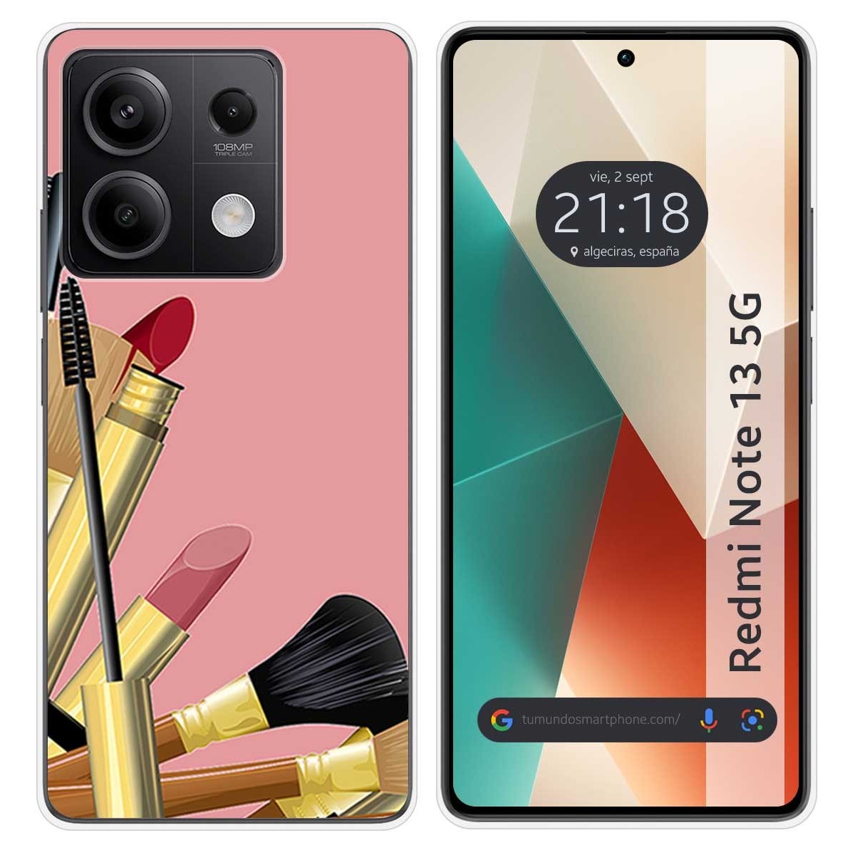 Funda Silicona para Xiaomi Redmi Note 13 5G diseño Brochas Dibujos