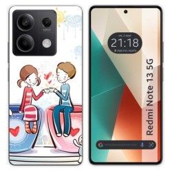 Funda Silicona para Xiaomi Redmi Note 13 5G diseño Café Dibujos