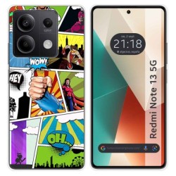 Funda Silicona para Xiaomi Redmi Note 13 5G diseño Comic Dibujos