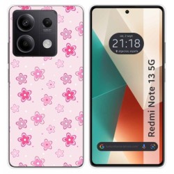 Funda Silicona para Xiaomi Redmi Note 13 5G diseño Flores Dibujos