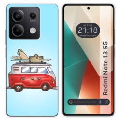 Funda Silicona para Xiaomi Redmi Note 13 5G diseño Furgoneta Dibujos