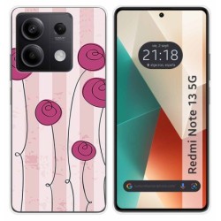 Funda Silicona para Xiaomi Redmi Note 13 5G diseño Flores Vintage Dibujos