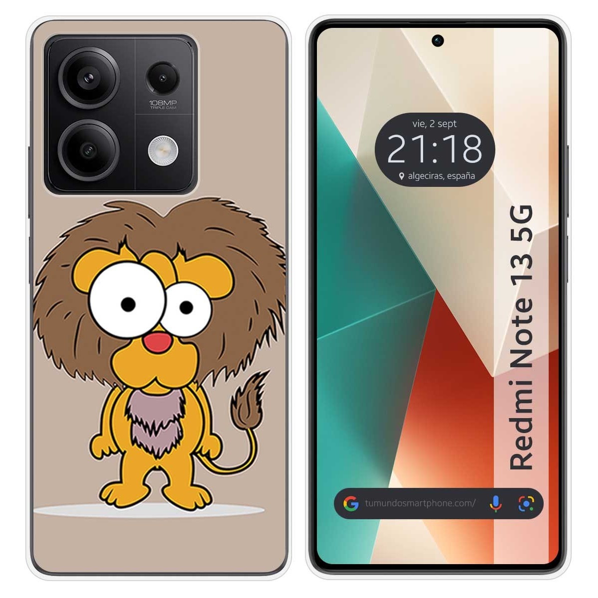 Funda Silicona para Xiaomi Redmi Note 13 5G diseño Leon Dibujos