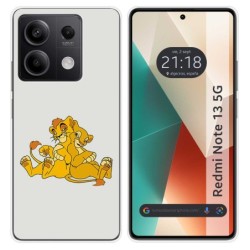 Funda Silicona para Xiaomi Redmi Note 13 5G diseño Leones Dibujos