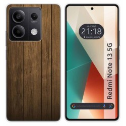 Funda Silicona para Xiaomi Redmi Note 13 5G diseño Madera Dibujos