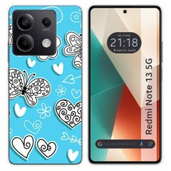 Funda Silicona para Xiaomi Redmi Note 13 5G diseño Mariposas Dibujos