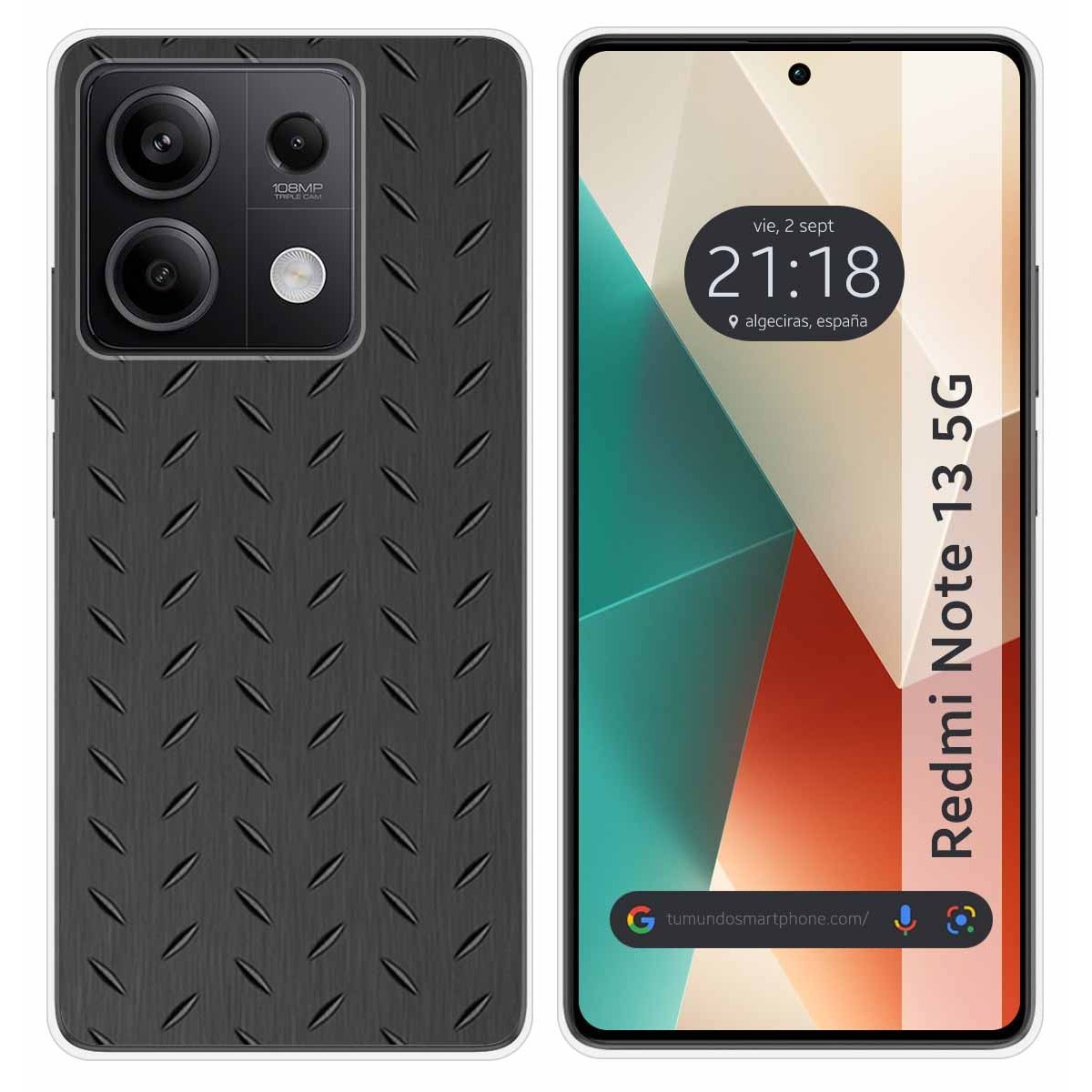 Funda Silicona para Xiaomi Redmi Note 13 5G diseño Metal Dibujos