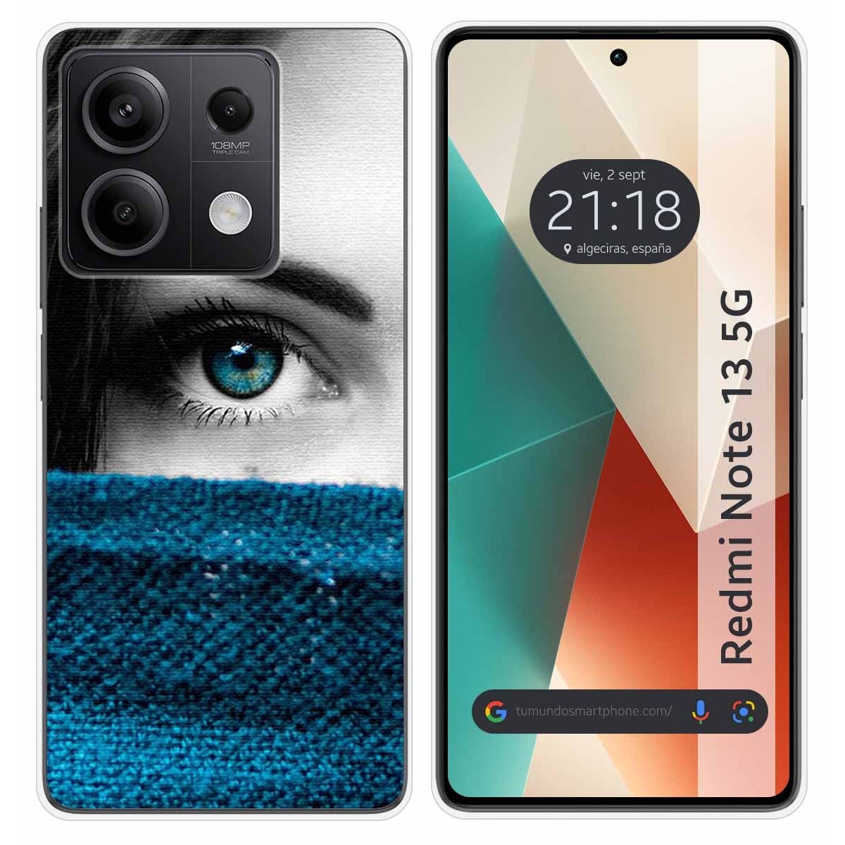 Funda Silicona para Xiaomi Redmi Note 13 5G diseño Ojo Dibujos