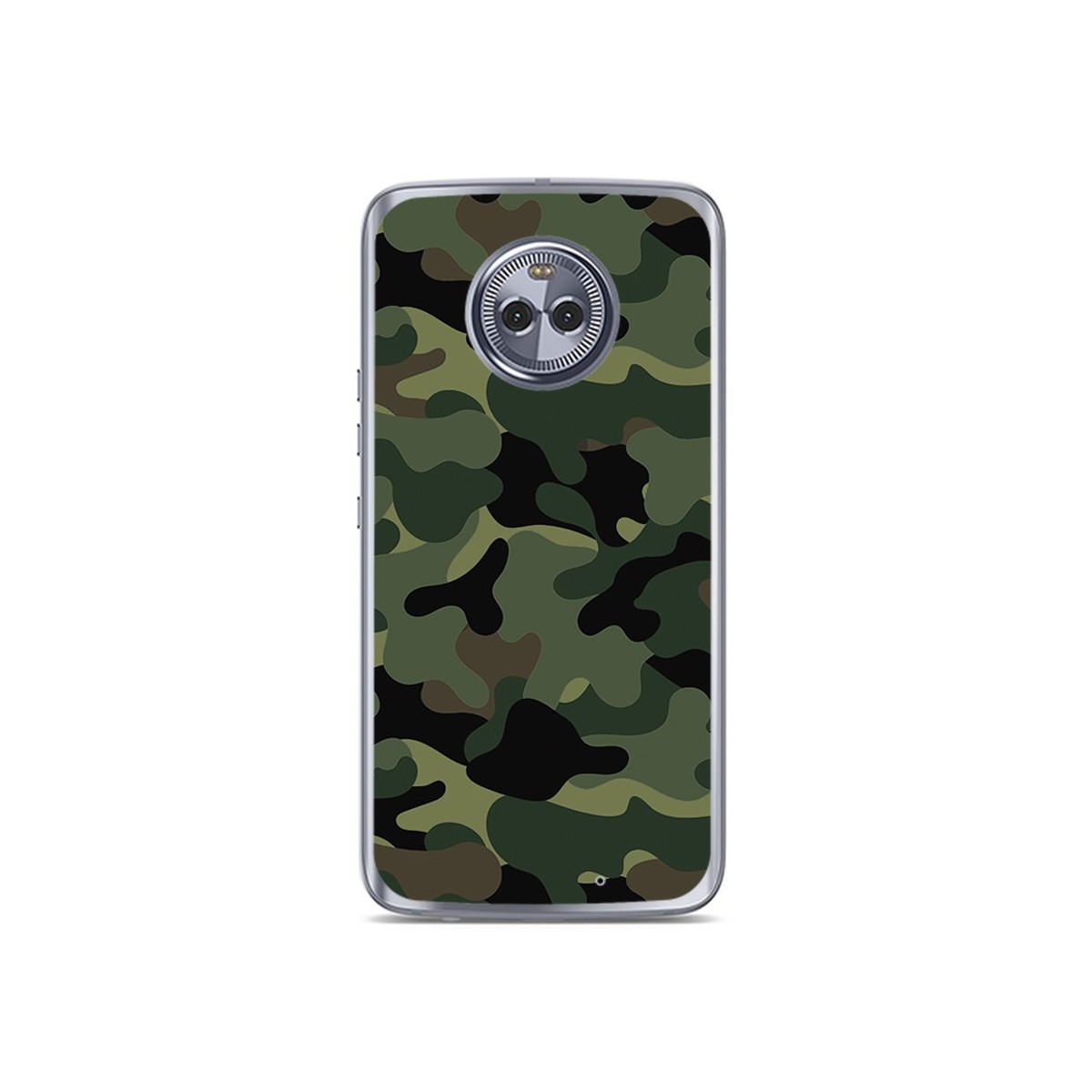 Funda Gel Tpu para Motorola Moto X4 Diseño Camuflaje Dibujos