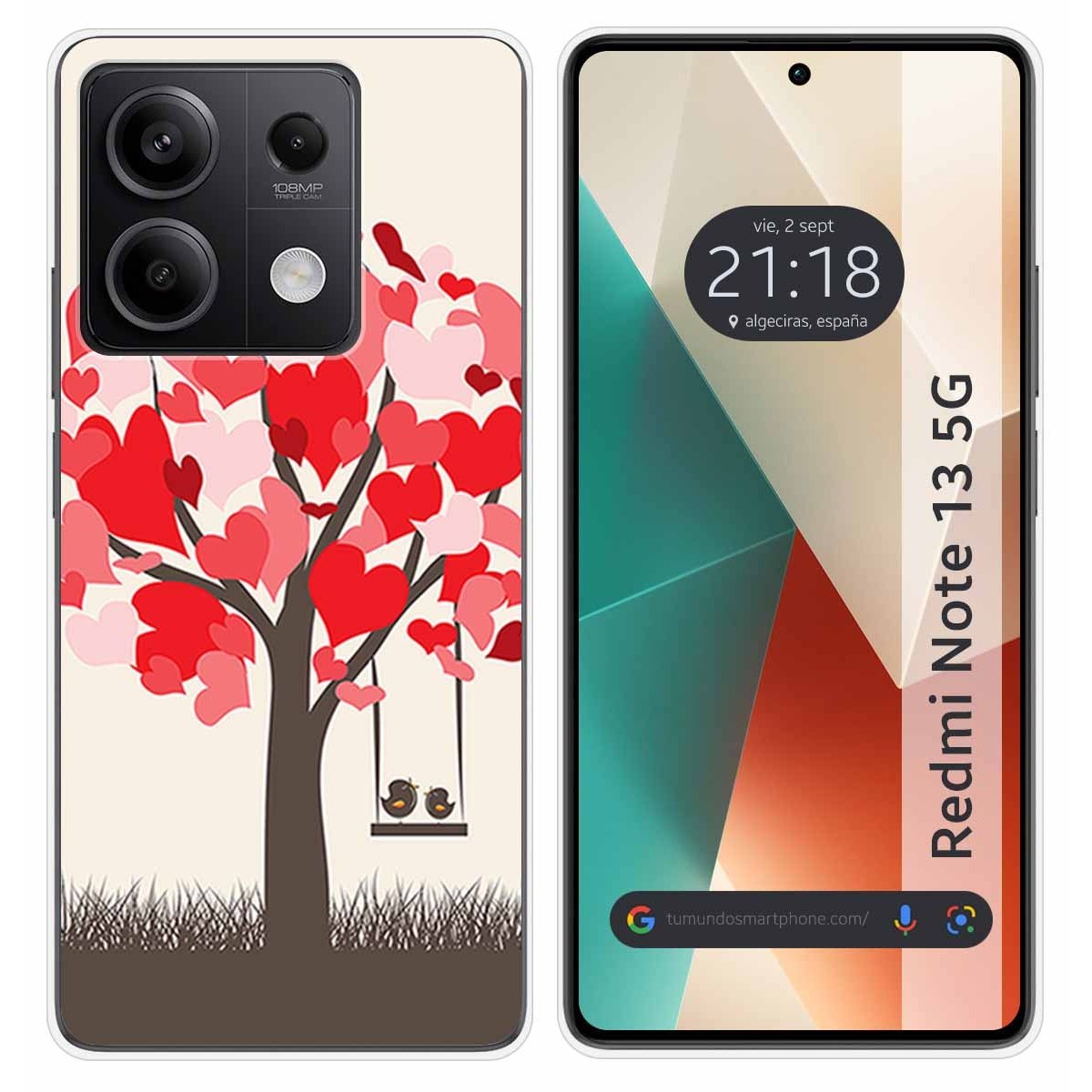 Funda Silicona para Xiaomi Redmi Note 13 5G diseño Pajaritos Dibujos