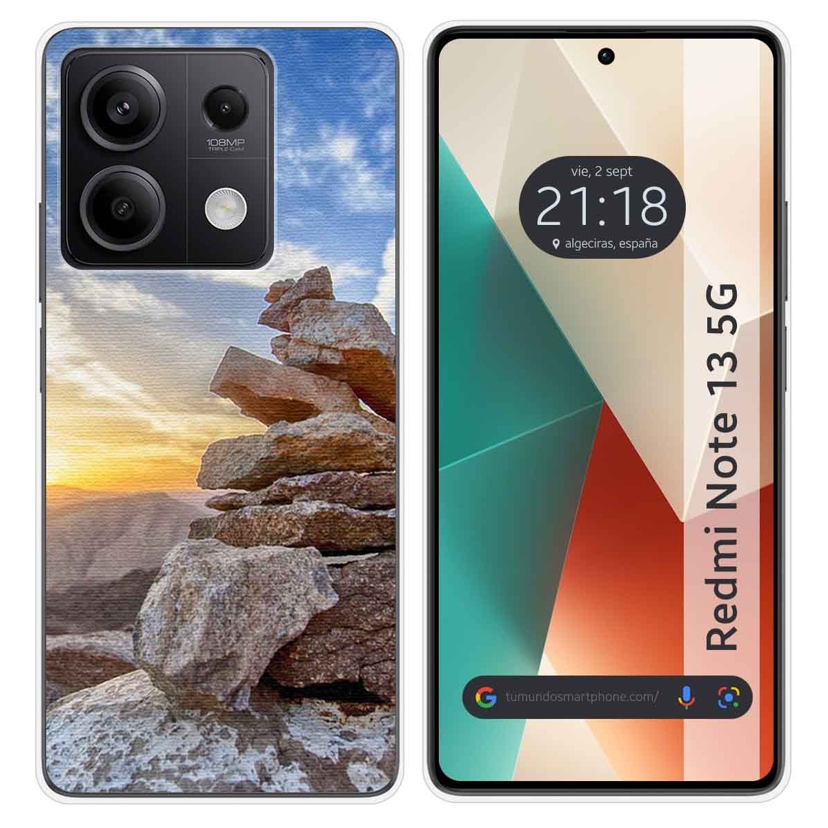 Funda Silicona para Xiaomi Redmi Note 13 5G diseño Sunset Dibujos