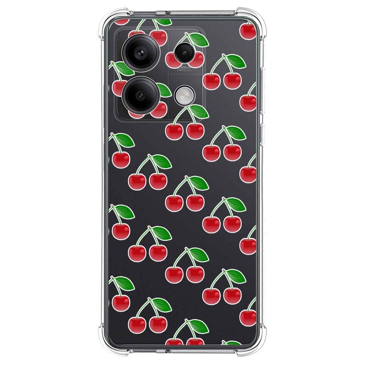 Funda Silicona Antigolpes para Xiaomi Redmi Note 13 5G diseño Cerezas Dibujos
