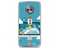 Funda Gel Tpu para Motorola Moto X4 Diseño Cohete Dibujos