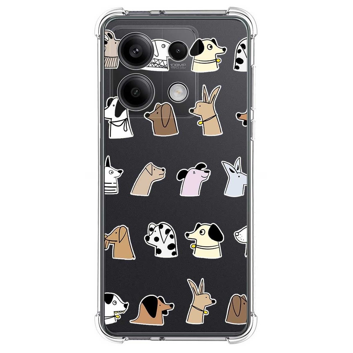 Funda Silicona Antigolpes para Xiaomi Redmi Note 13 5G diseño Perros Dibujos
