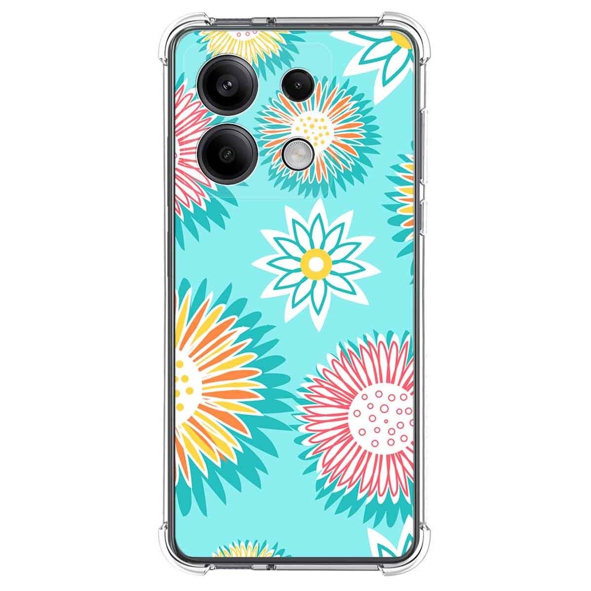 Funda Silicona Antigolpes para Xiaomi Redmi Note 13 5G diseño Flores 05 Dibujos
