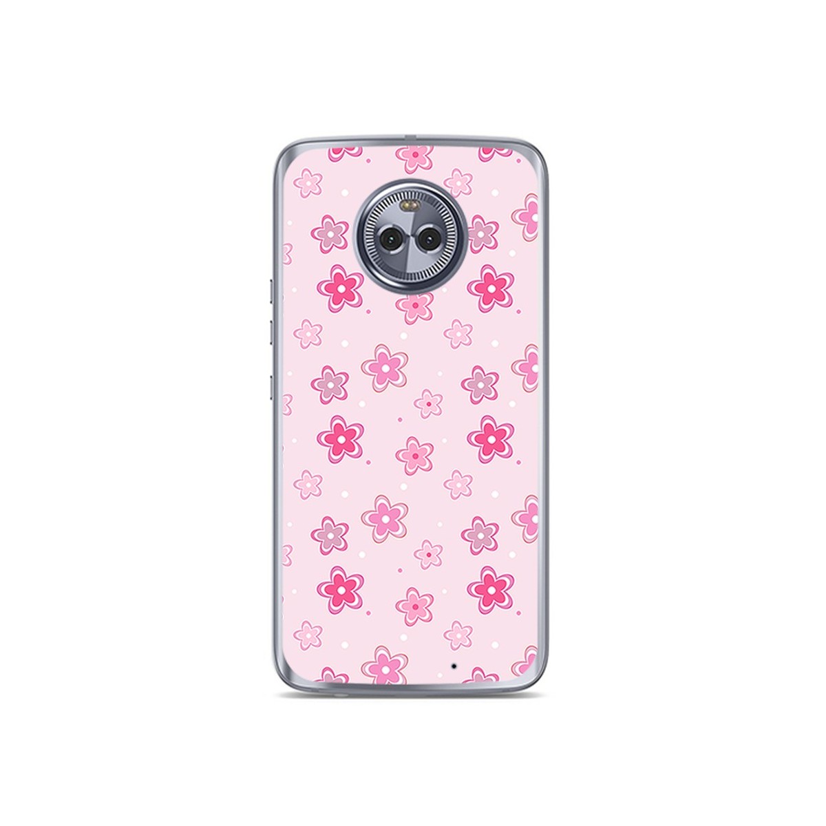Funda Gel Tpu para Motorola Moto X4 Diseño Flores Dibujos
