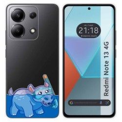 Funda Silicona Transparente para Xiaomi Redmi Note 13 4G diseño Hipo Dibujos