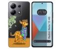 Funda Silicona Transparente para Xiaomi Redmi Note 13 4G diseño Jirafa Dibujos